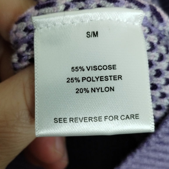 Steady Hands Sagittarius Cardigan Purple Pink White Women's Size Small / Medium - Picture 9 of 10